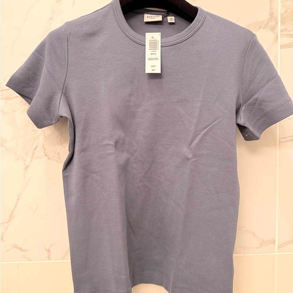 NWT Babaton Aritzia Light Blue Short Sleeve Tee